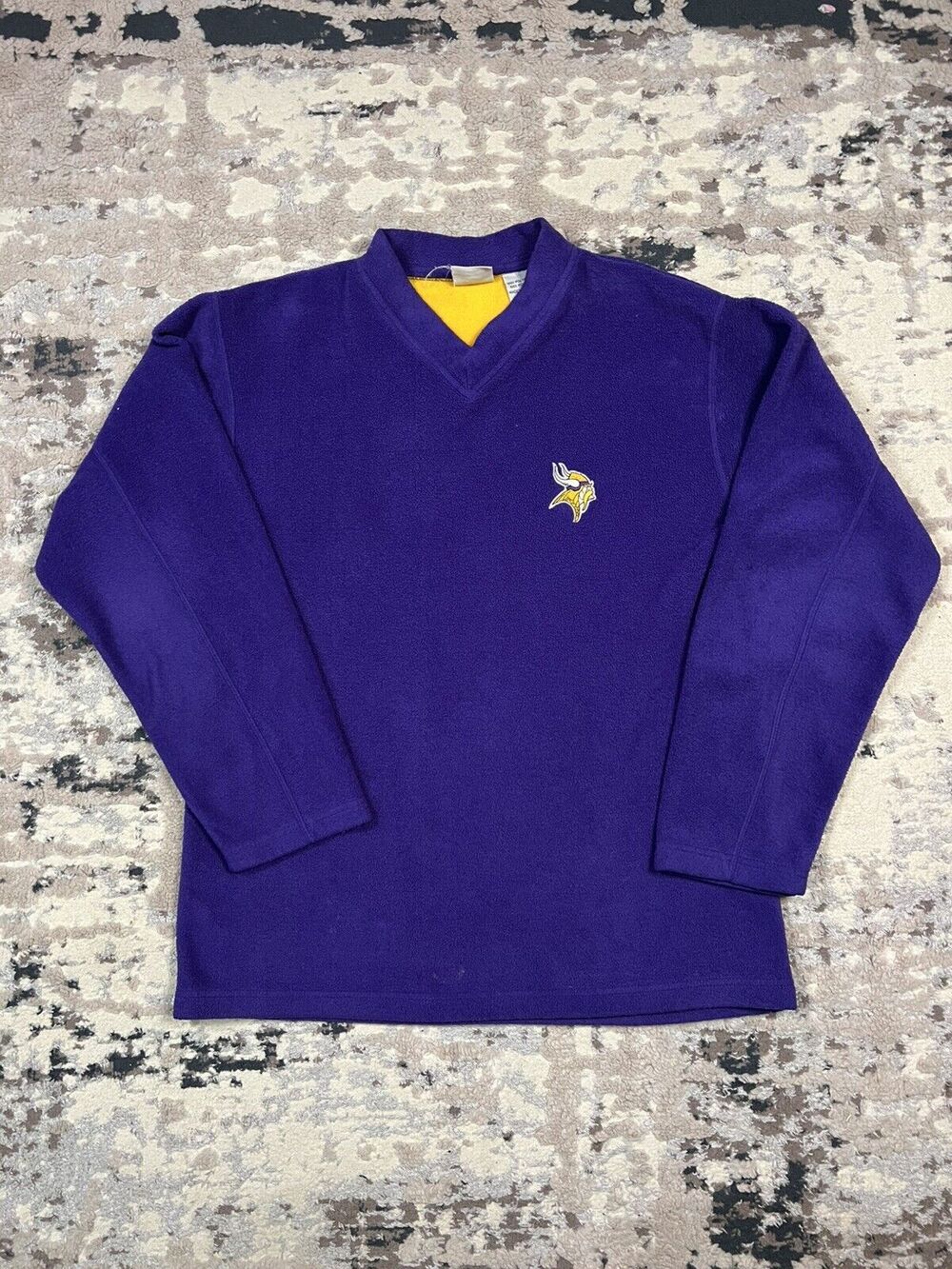 Vintage Y2K NFL Minnesota Vikings Embroidered Long Sleeve Fleece Sz M